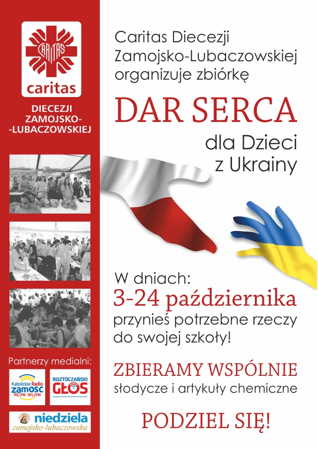 DAR SERCA dla Ukrainy plakat